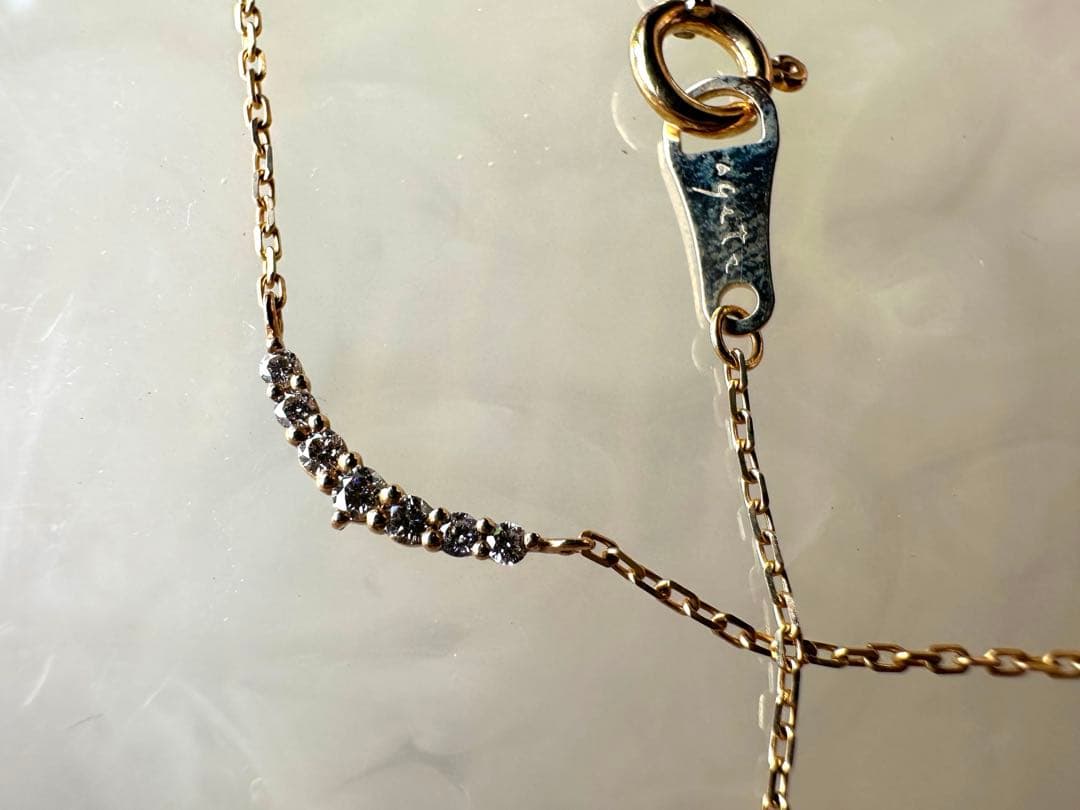 agete K10 ダイヤネックレス