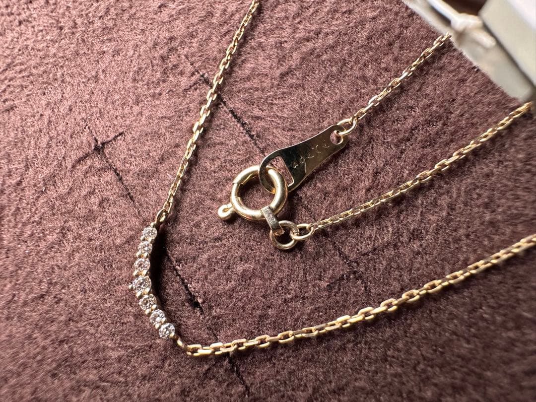 agete K10 ダイヤネックレス