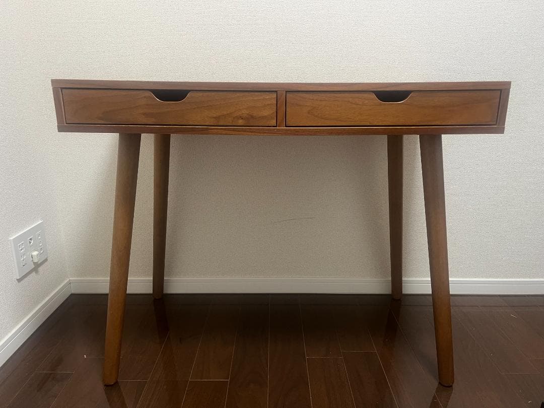 NOCE 木製デスク 引き出し付き ウォールナット