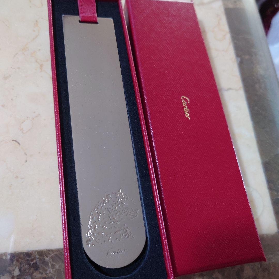 カルティエ、ブックマーク、栞、新品未使用、 箱入り、ピカピカ、パンテール堀り