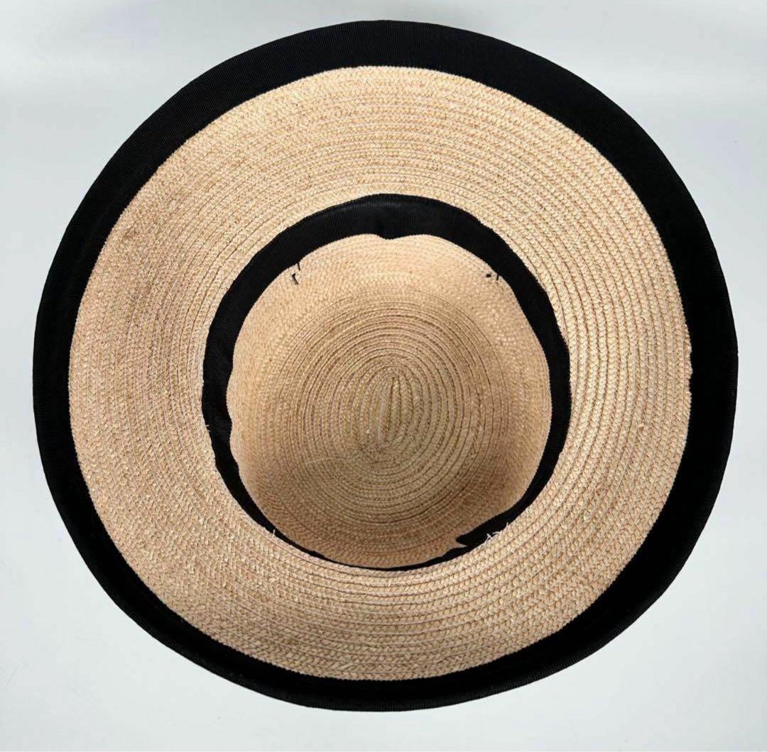 フォクシー 麦わら帽子 ストローハット 帽子 リボン 箱付き