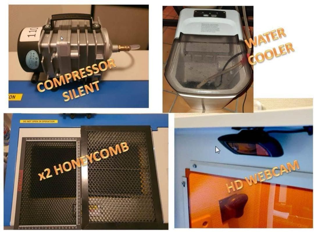 引き取り歓迎4０Wレーザー加工機レーザー、ハニカム台付、ウォータークーラー付き