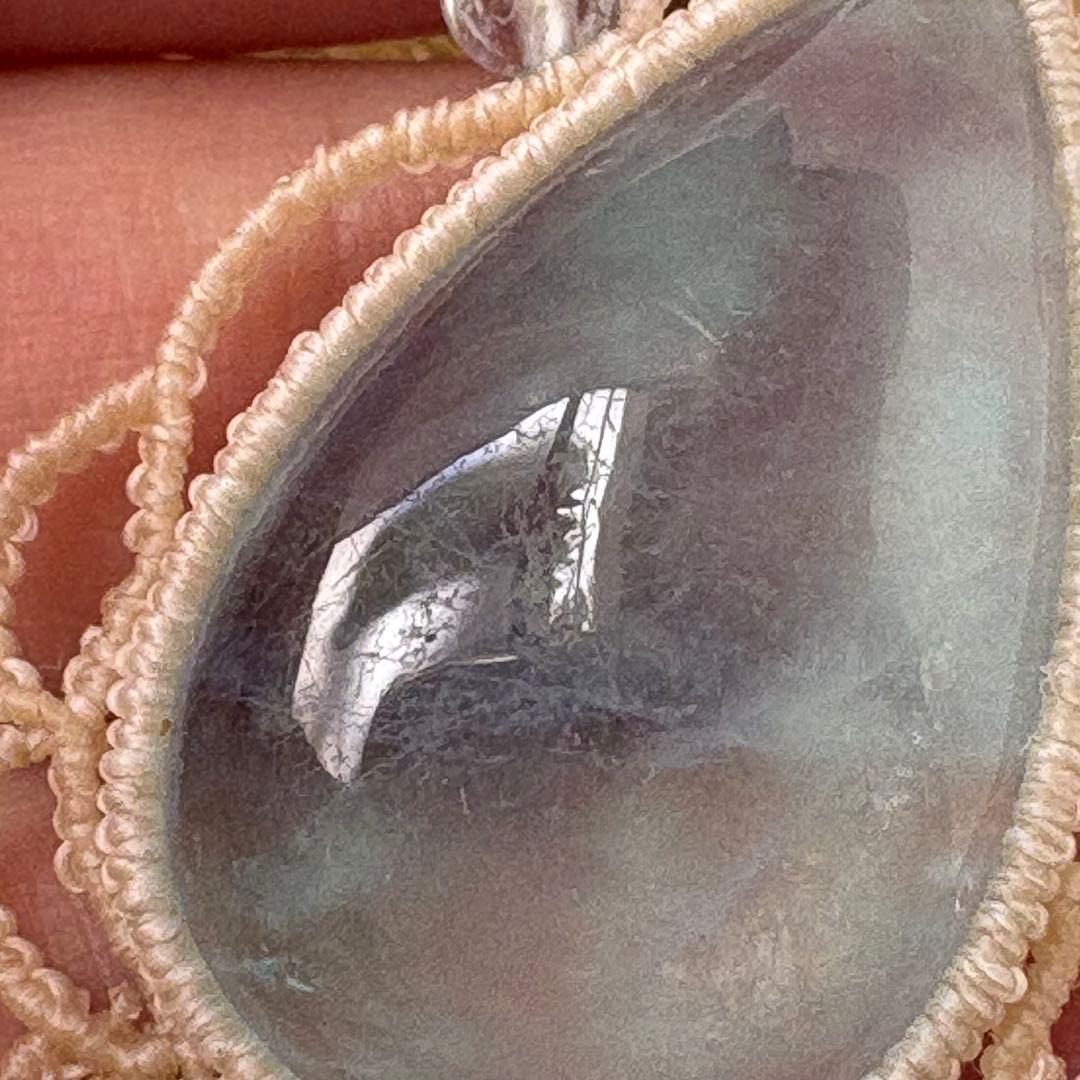 アクアマリン×ラリマー×アパタイトビーズのマクラメネックレス