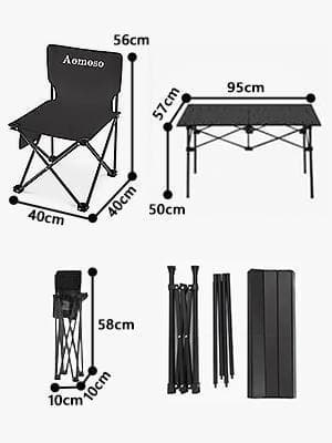 大特価❣️未使用 アウトドア テーブル チェア 5点セット アルミテーブル 椅子