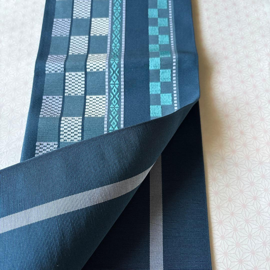 OB79本場筑前博多織小袋帯　半幅帯　椿 本袋　正絹　新品