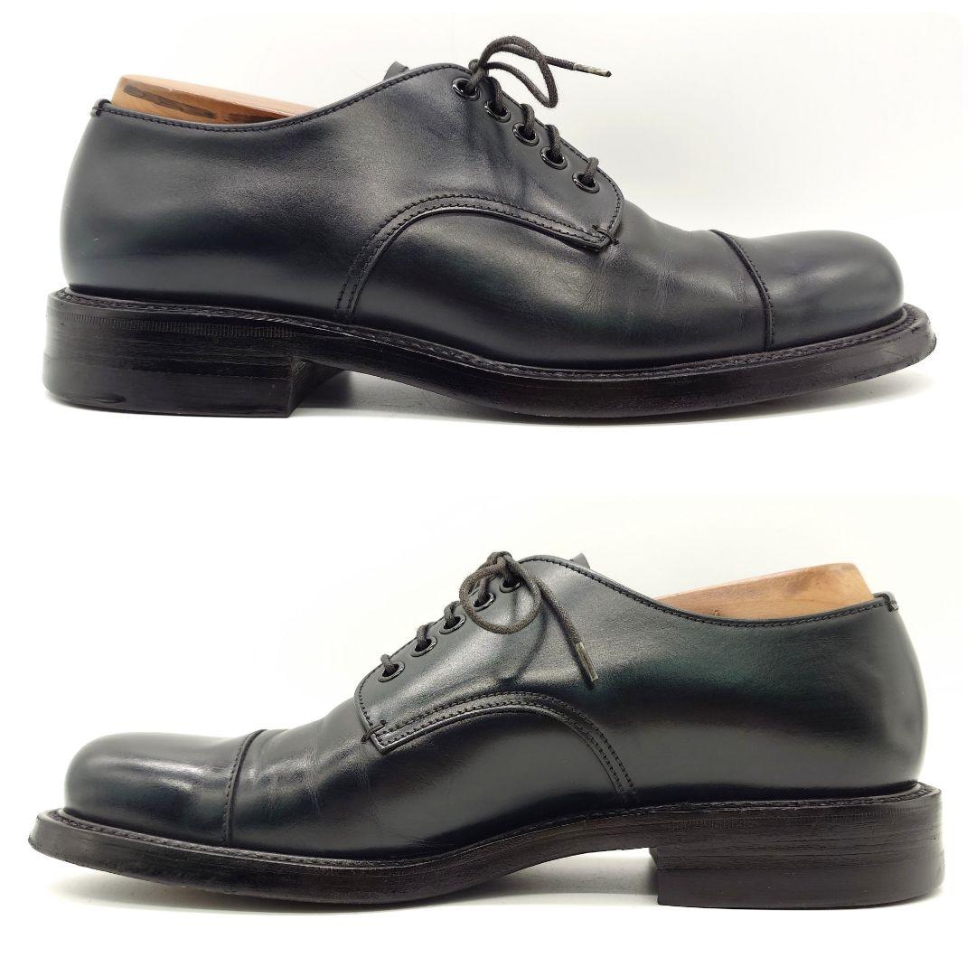 【正規】PRADA プラダ キャップトゥ メンズ レザーシューズ 革靴 26cm