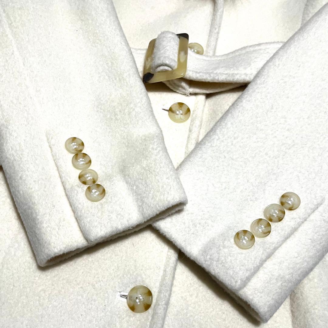 新品未使用タグ付きホワイトフォックス ロングコート 11(L)エスプリミュール