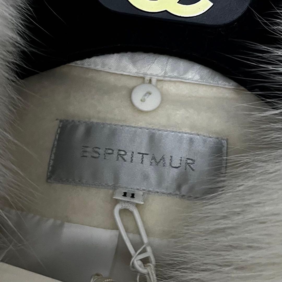 新品未使用タグ付きホワイトフォックス ロングコート 11(L)エスプリミュール