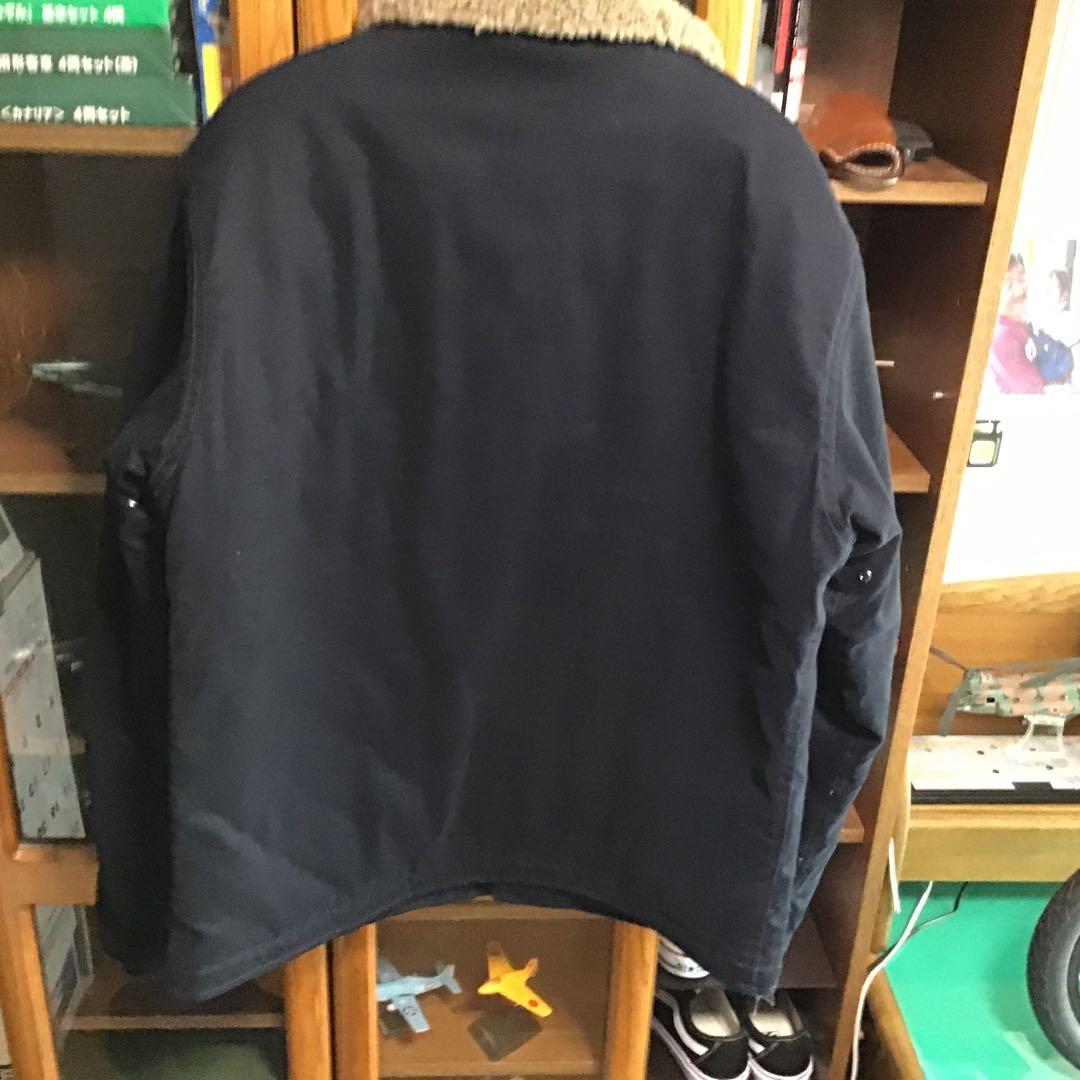 N1 デッキジャケット　アビレックス　U.S.N. ボア襟 ネイビー