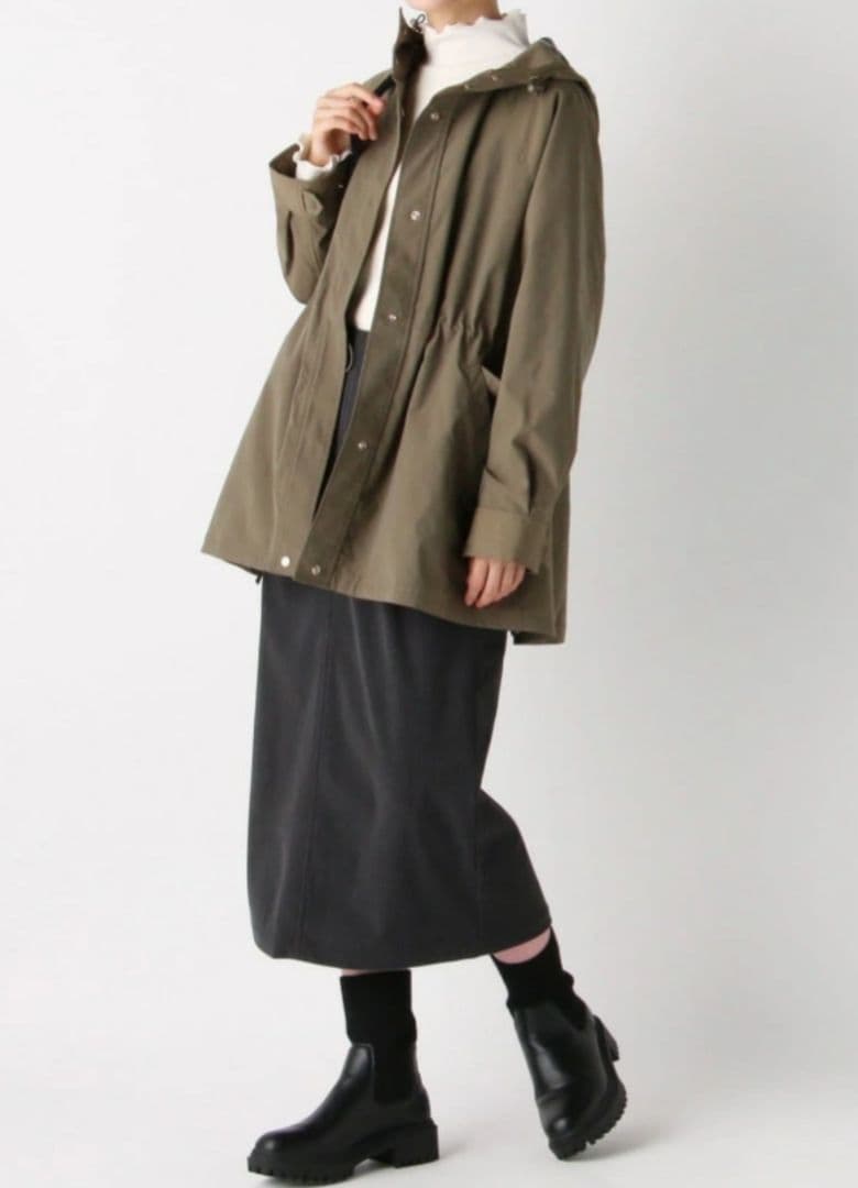 AfternoonTea アフタヌーンティー タータンチェック コート カーキ