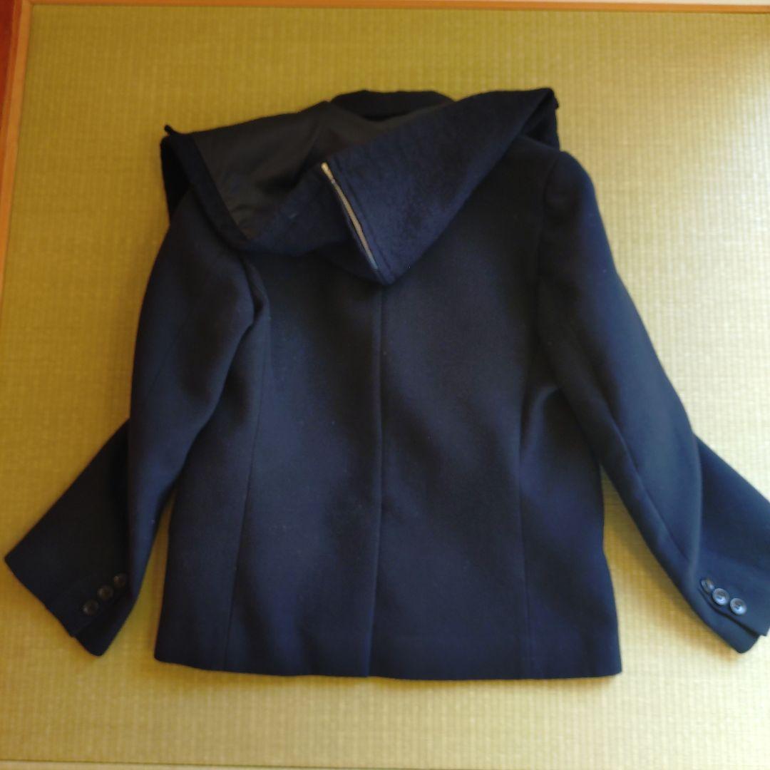 トリココムデギャルソン　ネイビー フード付き テーラードジャケット
