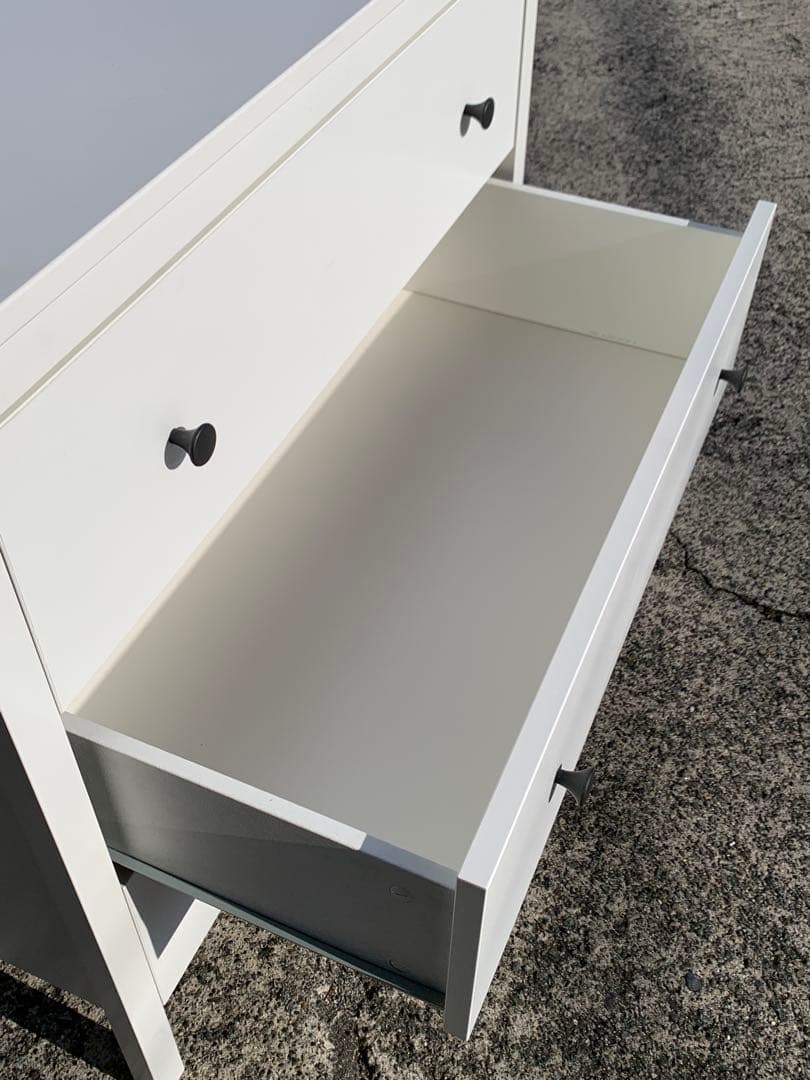 IKEA KOPPANG 3段チェスト　木製　 ホワイト　(滋賀県内のみ)