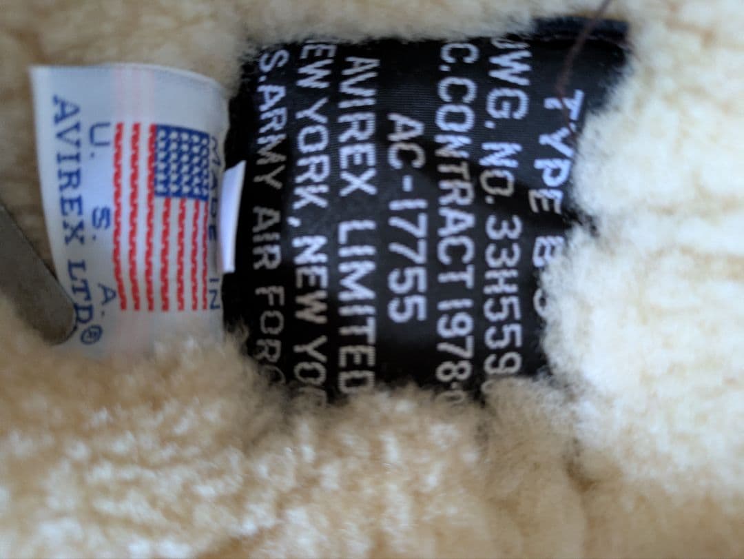 AVIREX TYPE B-3 シープスキンジャケット M 36