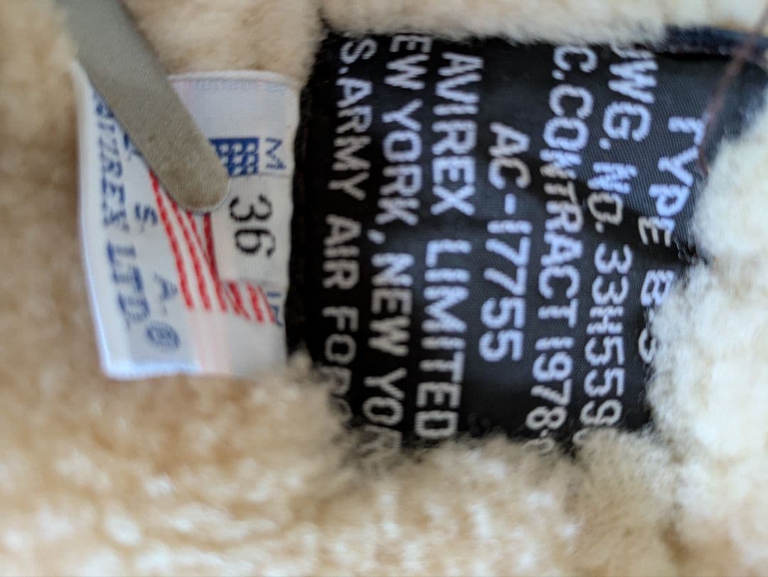 AVIREX TYPE B-3 シープスキンジャケット M 36