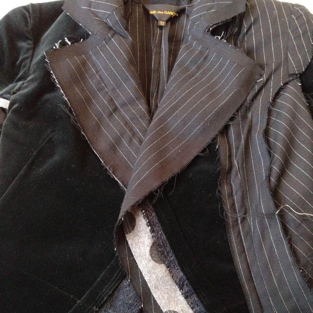 コムデギャルソン 異素材MIX ドッキング テーラードジャケット タキシード