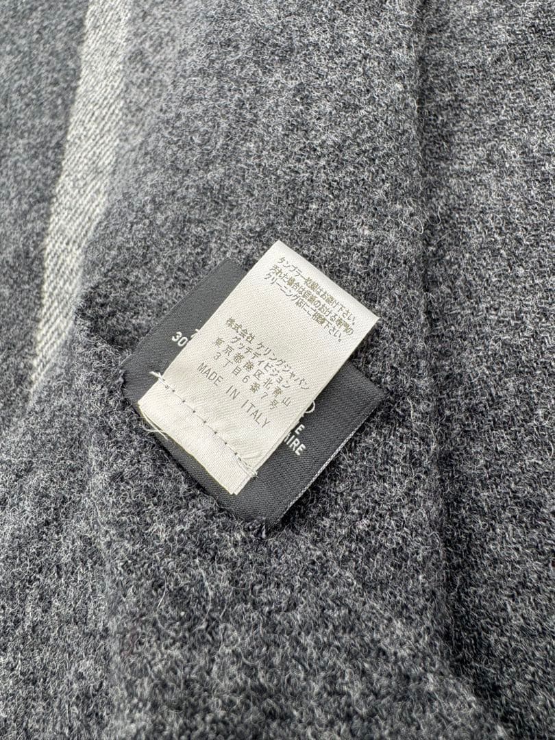 GUCCI ウールカシミヤマフラー グレー