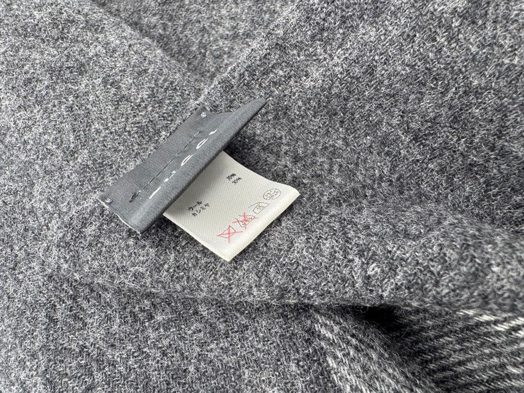 GUCCI ウールカシミヤマフラー グレー