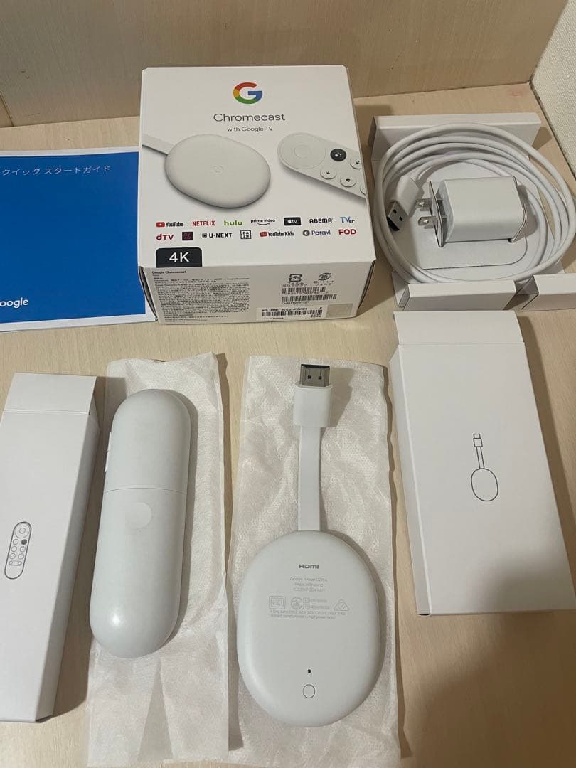 Chromecast with Google TV 4Kモデル　ホワイト