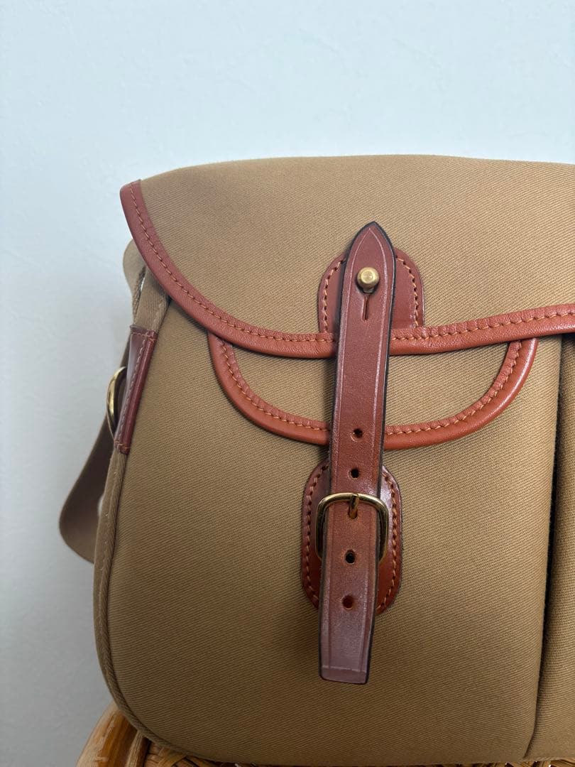 ベージュ キャンバス ショルダーバッグ