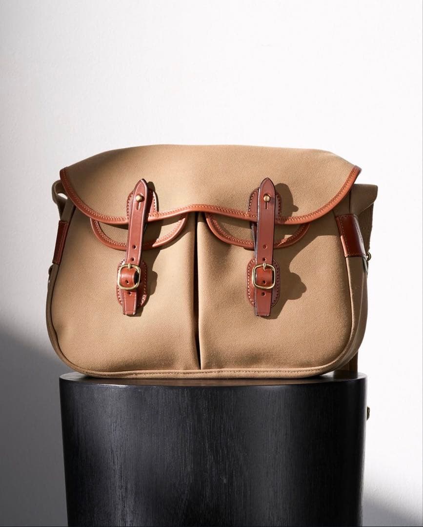 ベージュ キャンバス ショルダーバッグ
