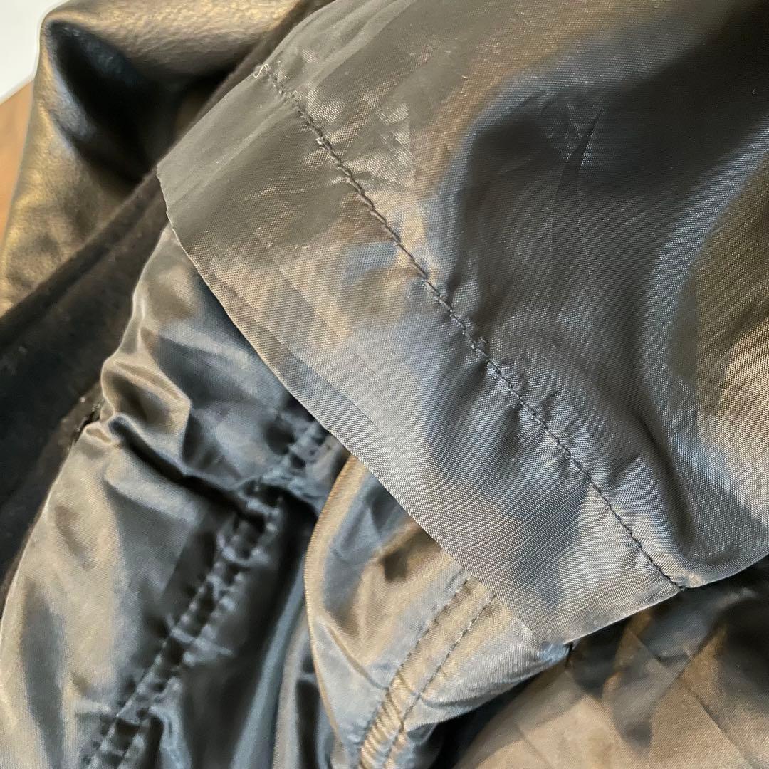 ブロック大学フットボールチームアワードジャケット　リアルレザー　ウール　L