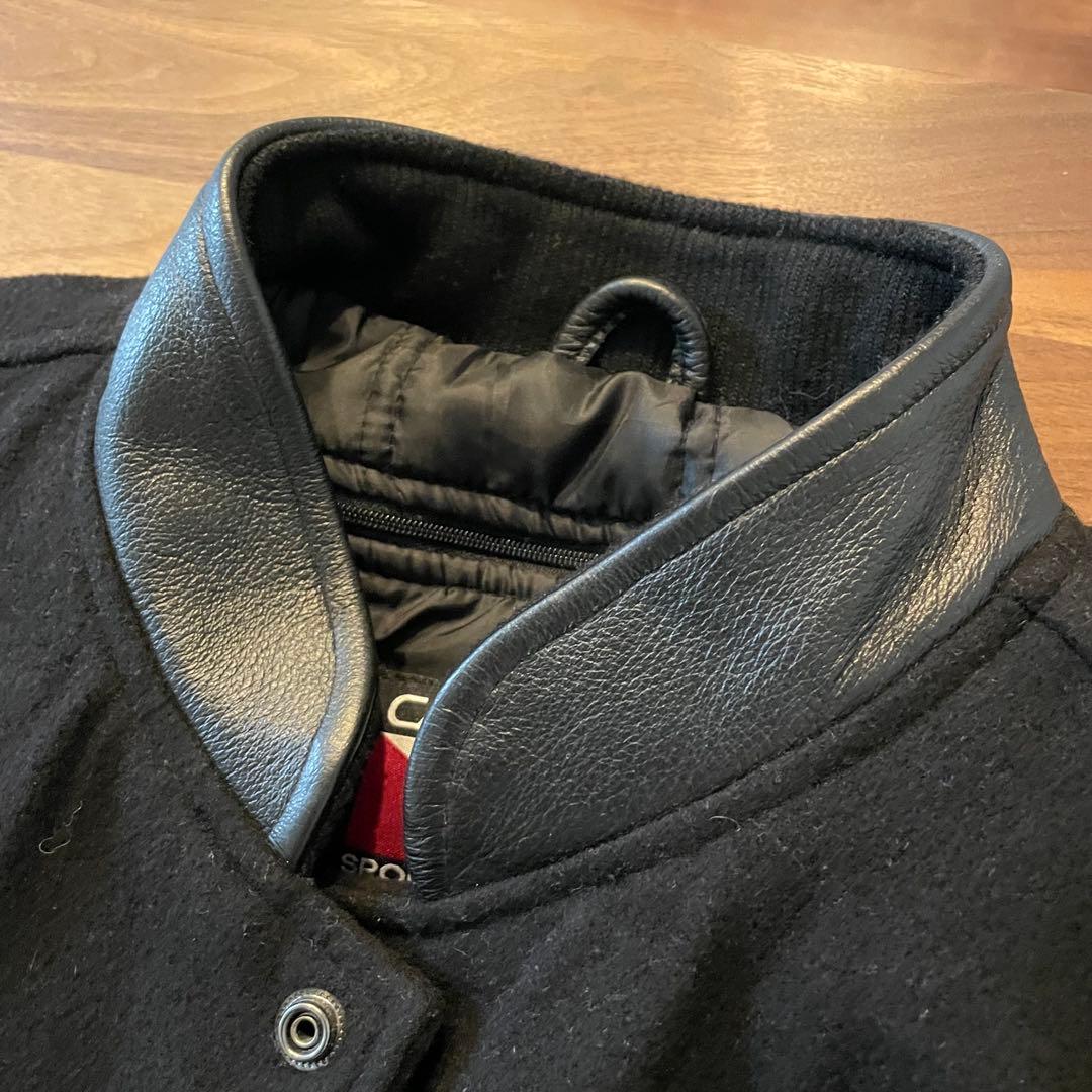 ブロック大学フットボールチームアワードジャケット　リアルレザー　ウール　L