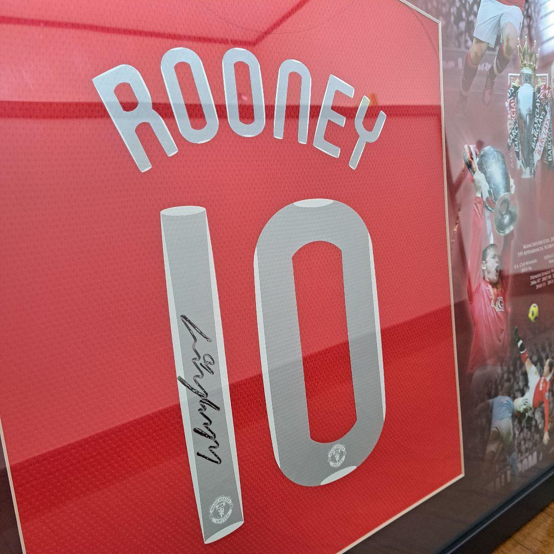 ルーニー　直筆サイン入り　マンチェスターユナイテッドユニフォーム フレーム付き