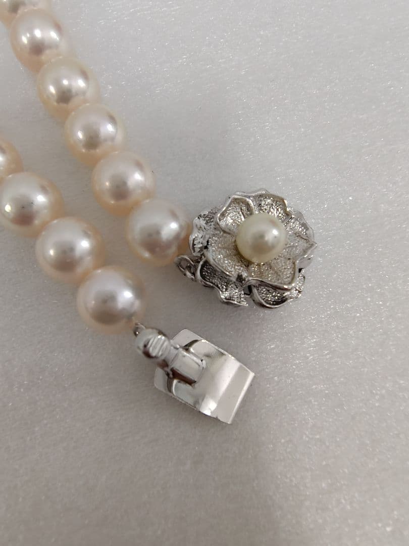 本真珠 パール ネックレス ロング80cm siver刻印