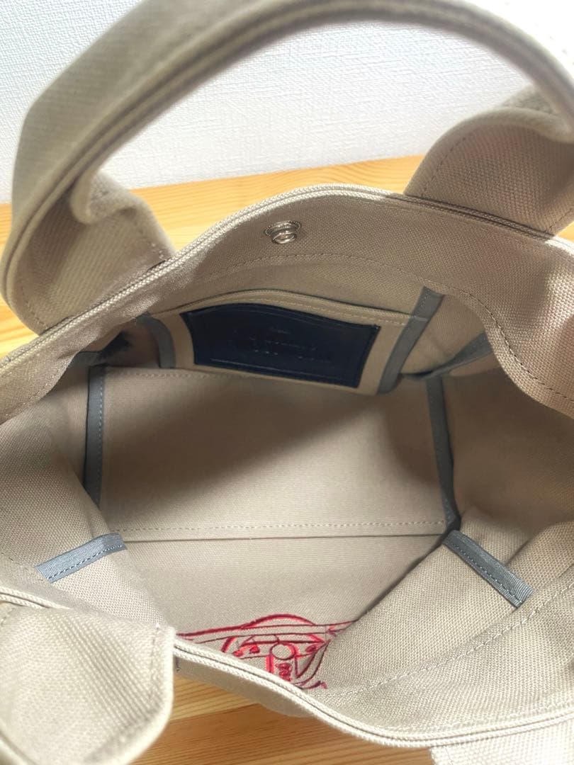 ヴィヴィアンウエストウッド　ベージュ ミニトートバッグ 刺繍入り