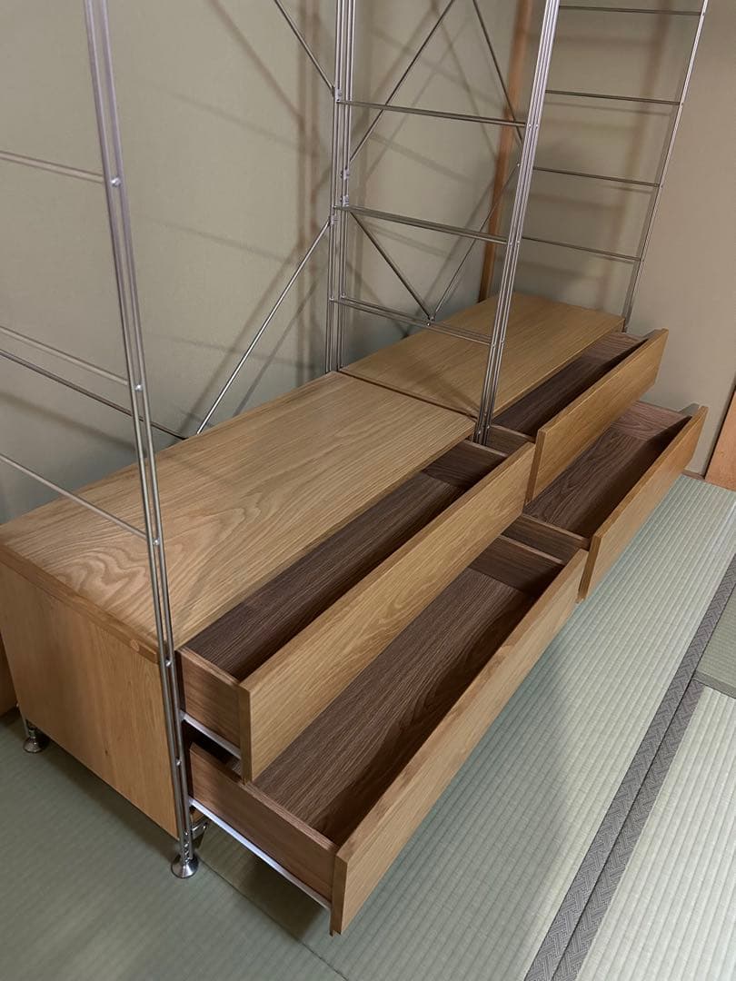 LOLO　無印 ステンレスユニットシェルフ•ワードローブセット　1