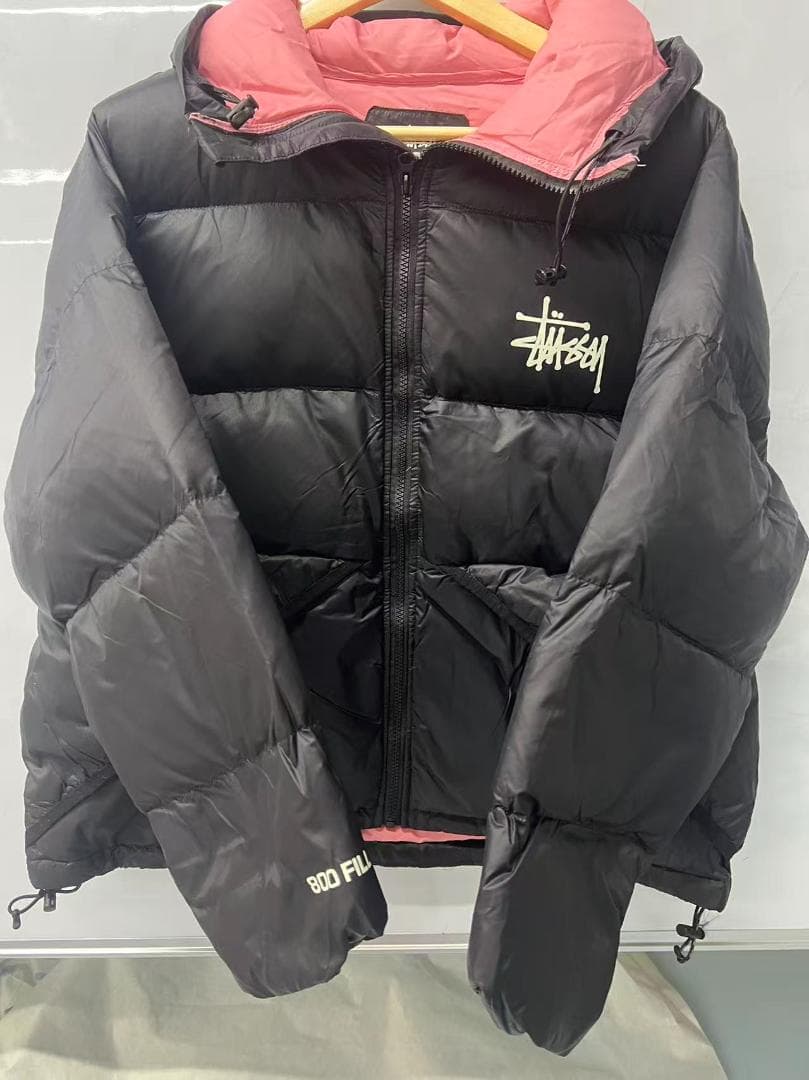 Stussy 刺繍 ブラック Mサイズ ダウンジャケット