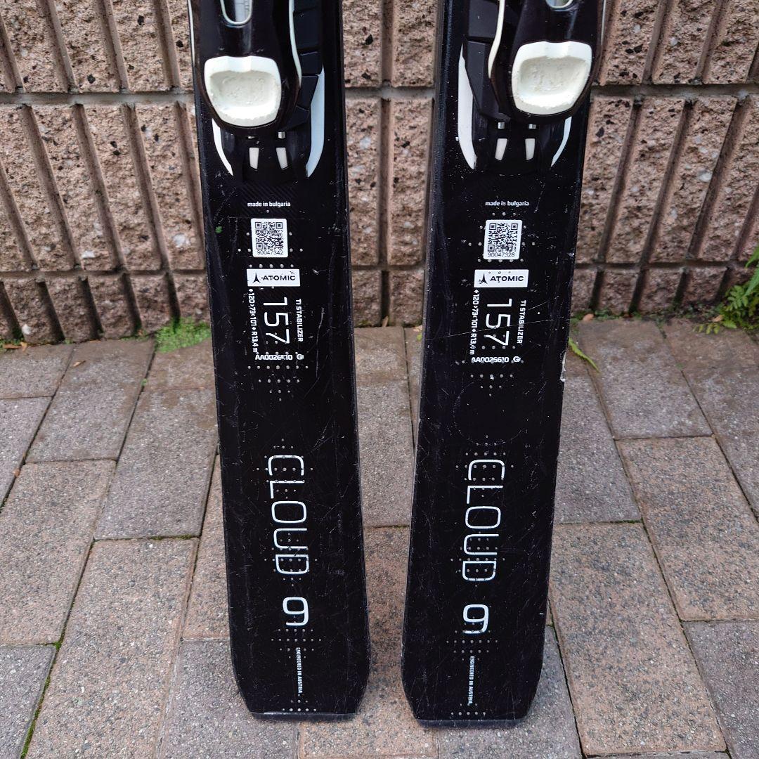 ATOMIC CLOUD9スキー板ビンディング付157 チューンナップ済み