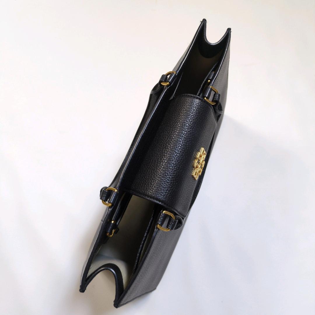 美品 トリーバーチ ビジネスバッグ 2way ゴールド A4 自立 サッチェル