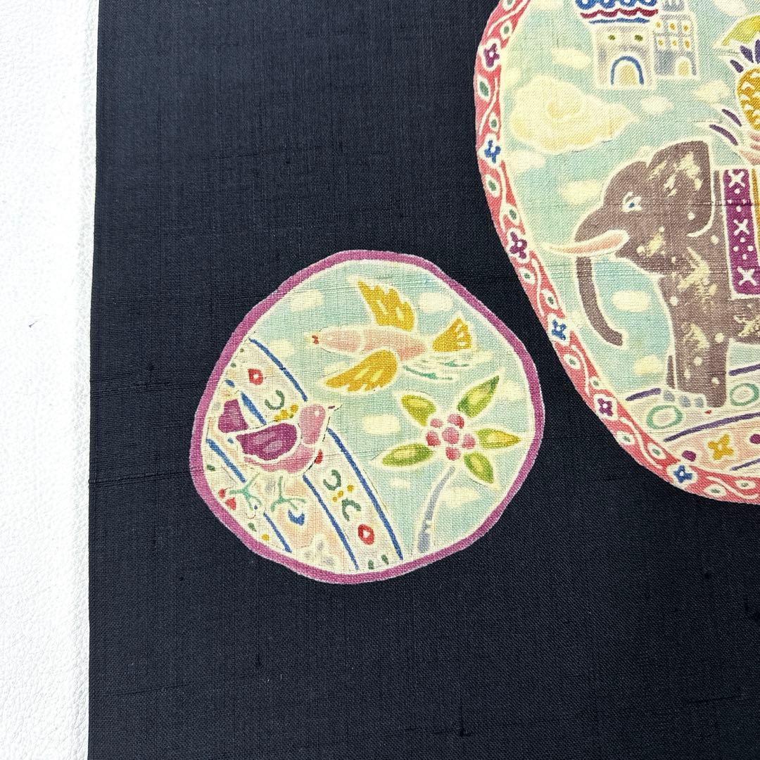 専用帯5113 ●高級 正絹 紬 名古屋仕立て 名古屋帯 象