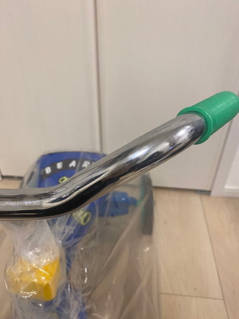 三輪車 ブルー　昭和レトロ　キッズサイクル　豆ダッシュ　トレーニング自転車