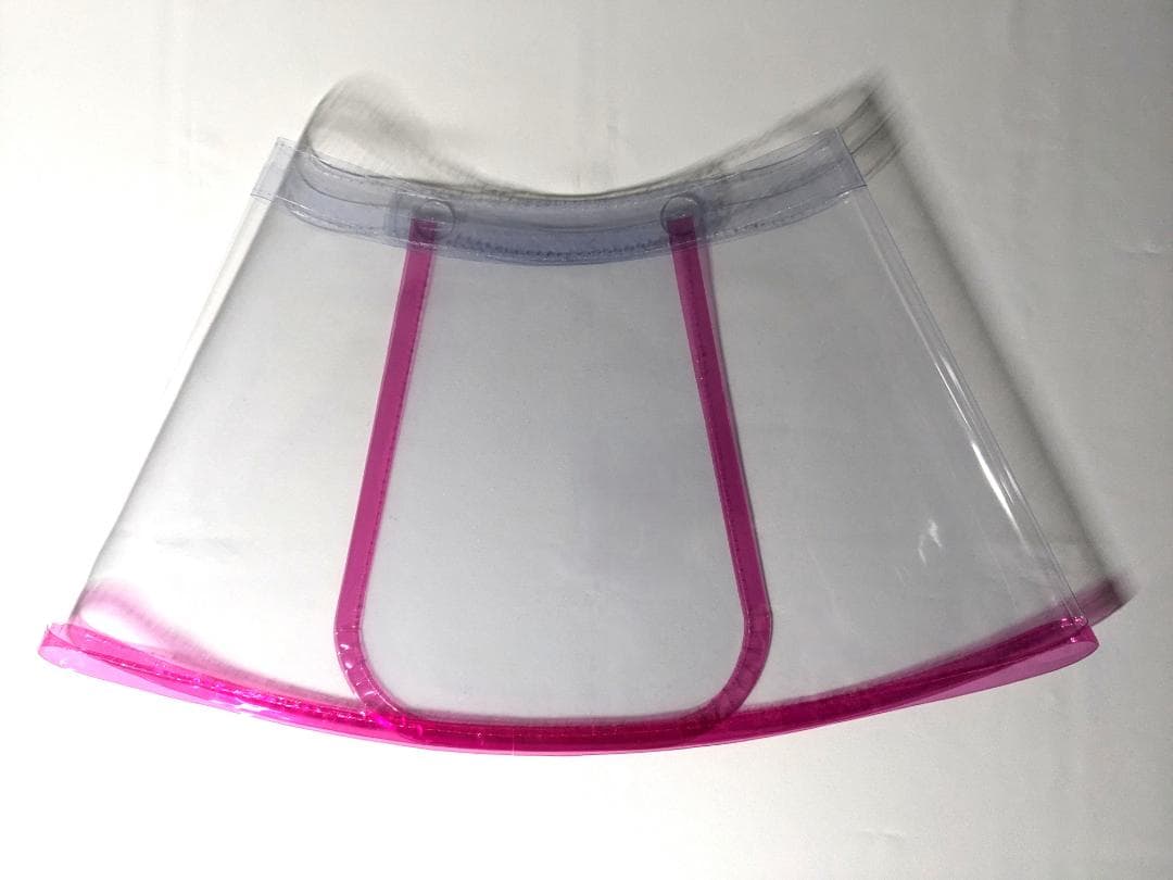 櫻 ビニール巻きスコート 透明×クリアピンク 丈27.5 2510