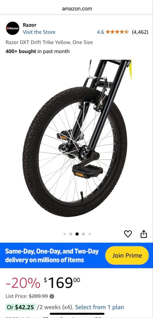 ち*こ様 ドリフトトライク Razor DXT Drift Trike イエロー