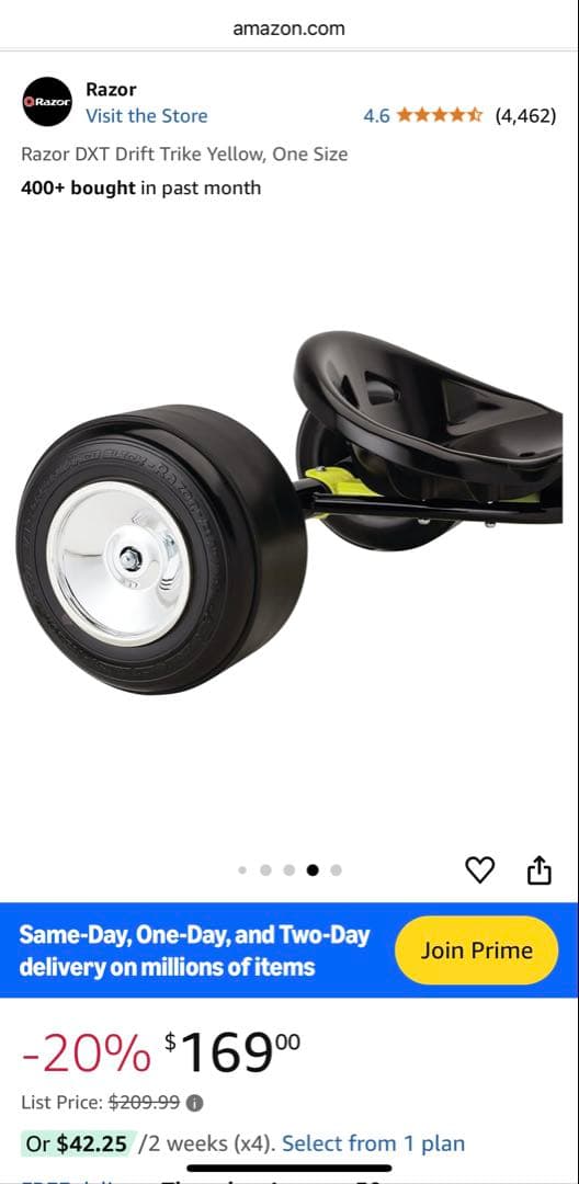 ち*こ様 ドリフトトライク Razor DXT Drift Trike イエロー