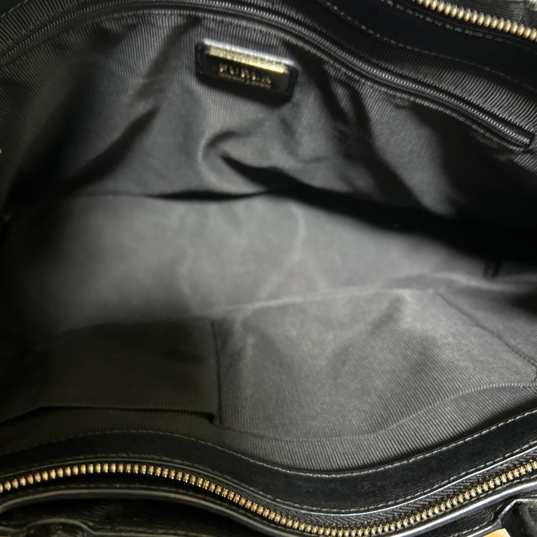 FURLA フルラ　2WAY　ハンドバッグ　ショルダーバッグ　レザー　ブラック