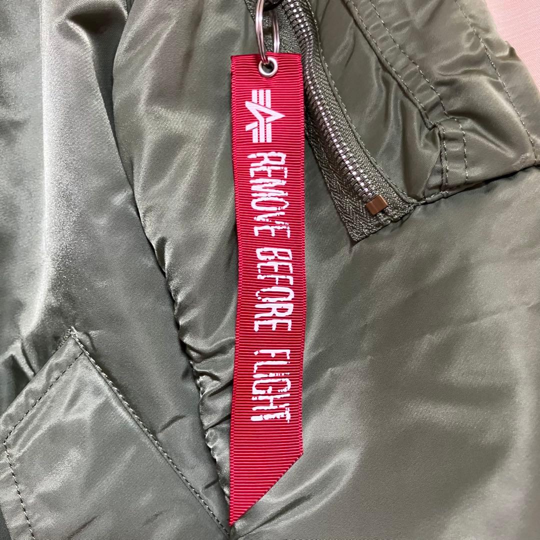 美品 ALPHA アルファ タイト MA-1ジャケット メンズ サイズL