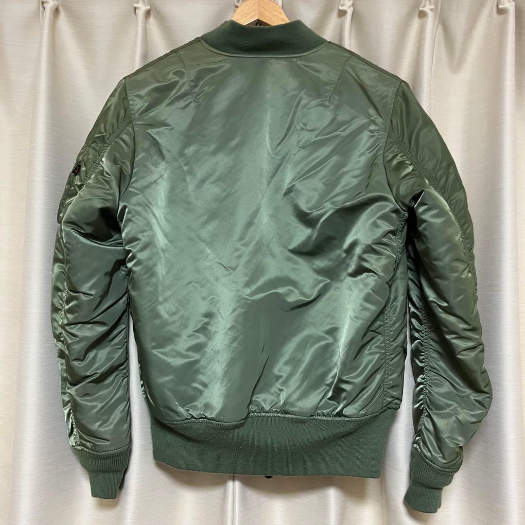 美品 ALPHA アルファ タイト MA-1ジャケット メンズ サイズL