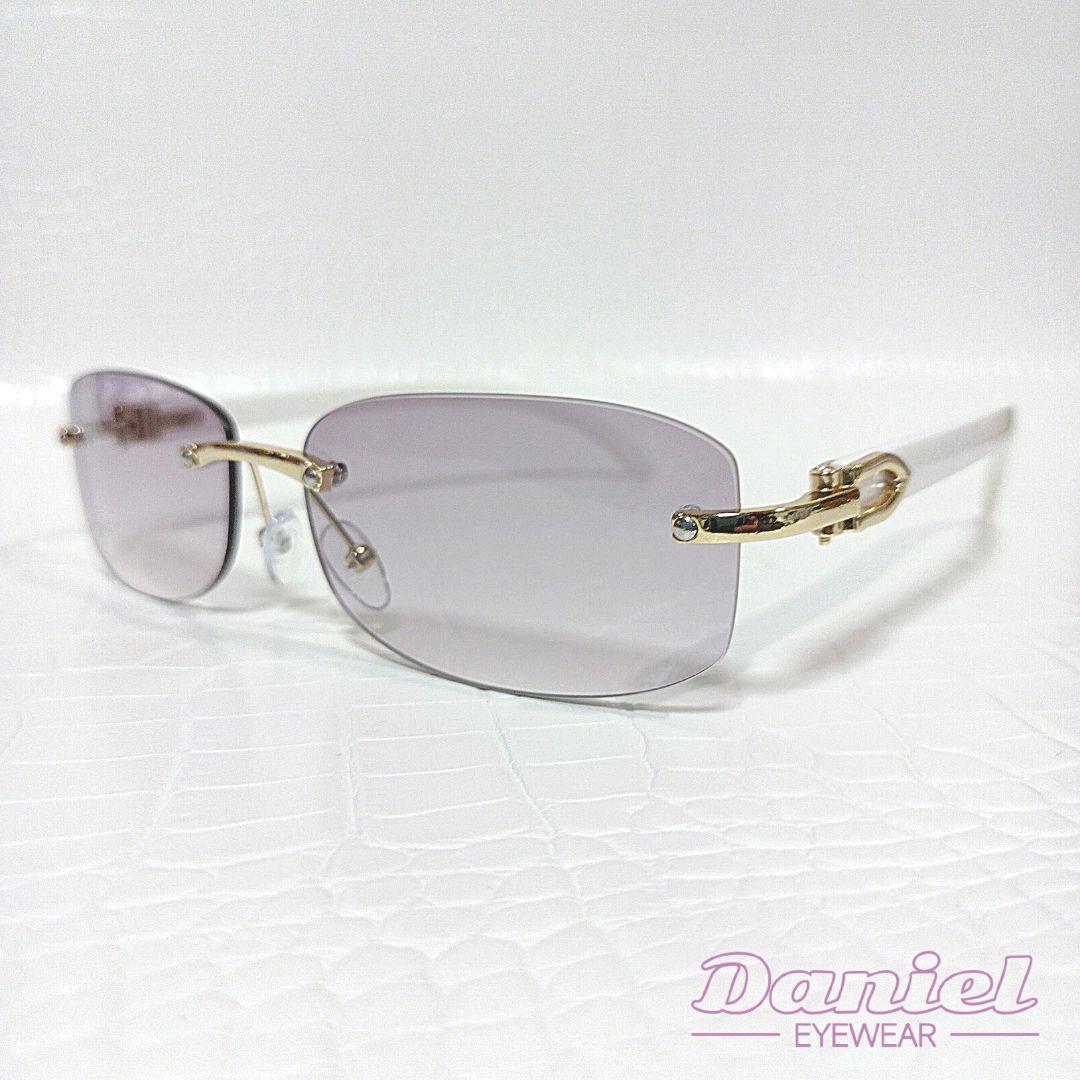 リムレス■プラム■グラデーション■サングラス■メガネ■Y2K■未使用品■⑯