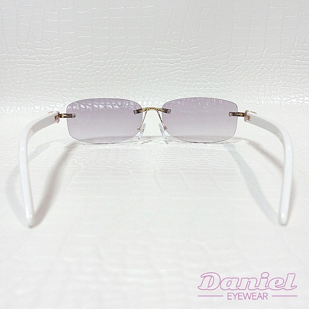 リムレス■プラム■グラデーション■サングラス■メガネ■Y2K■未使用品■⑯