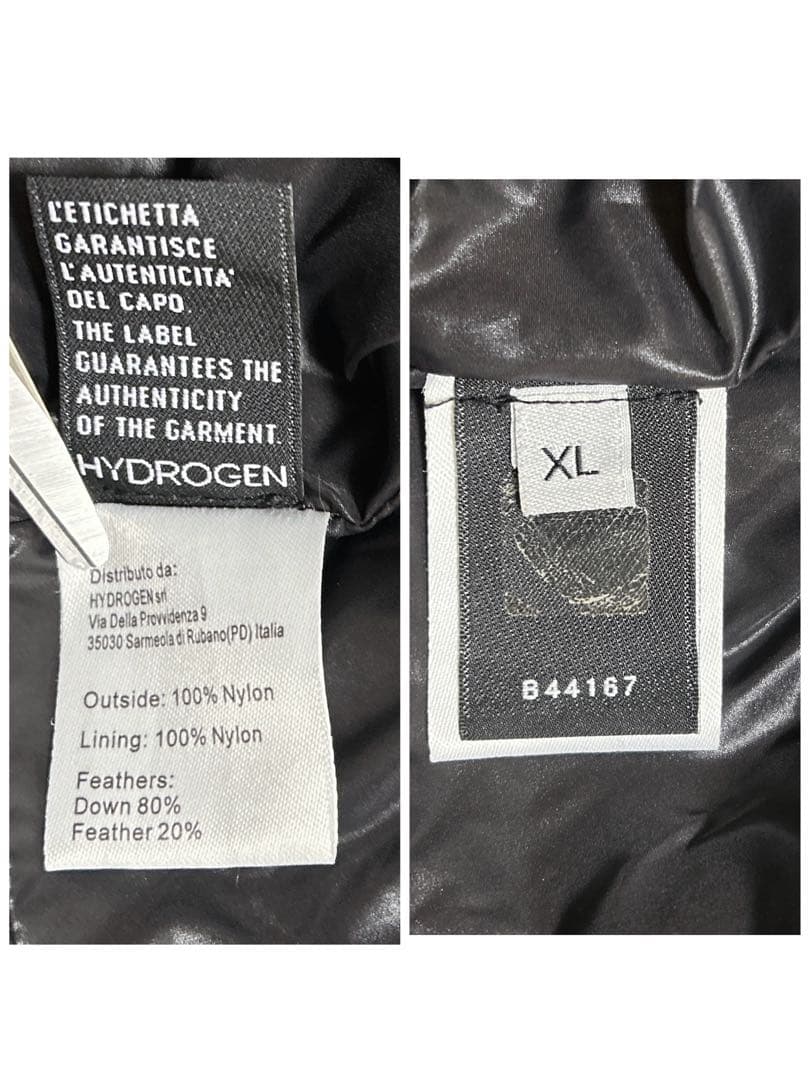 希少✨HYDROGEN Down vest skull black Y2K XL