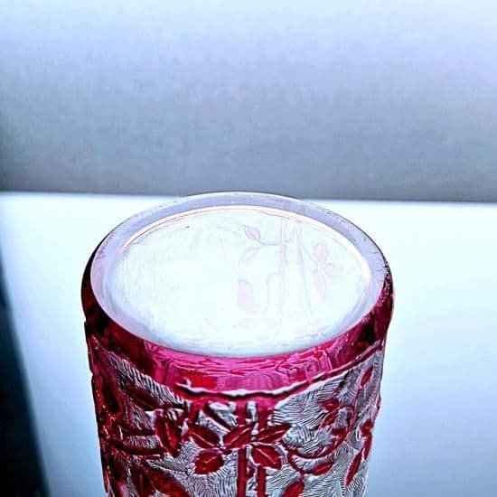 花のオールドバカラ エグランチエの香水瓶#59【1916年カタログ】ピンク