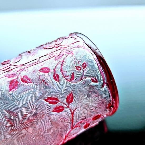 花のオールドバカラ エグランチエの香水瓶#59【1916年カタログ】ピンク