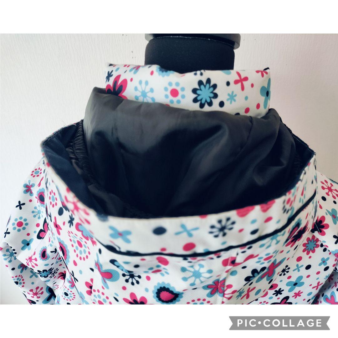 極美品♡Phenix スキーウェア 160 150女の子 花柄 結晶 白×水色