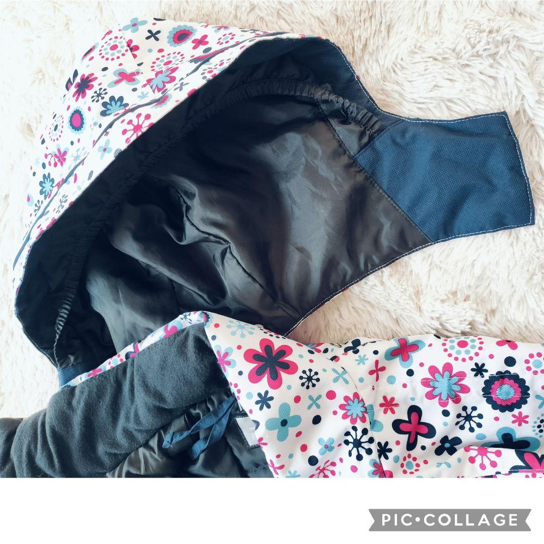 極美品♡Phenix スキーウェア 160 150女の子 花柄 結晶 白×水色
