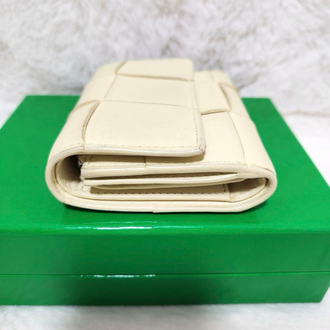 ✨美品　RFID搭載✨ボッテガ　三つ折り　カセット　パステルカラー　イエロー