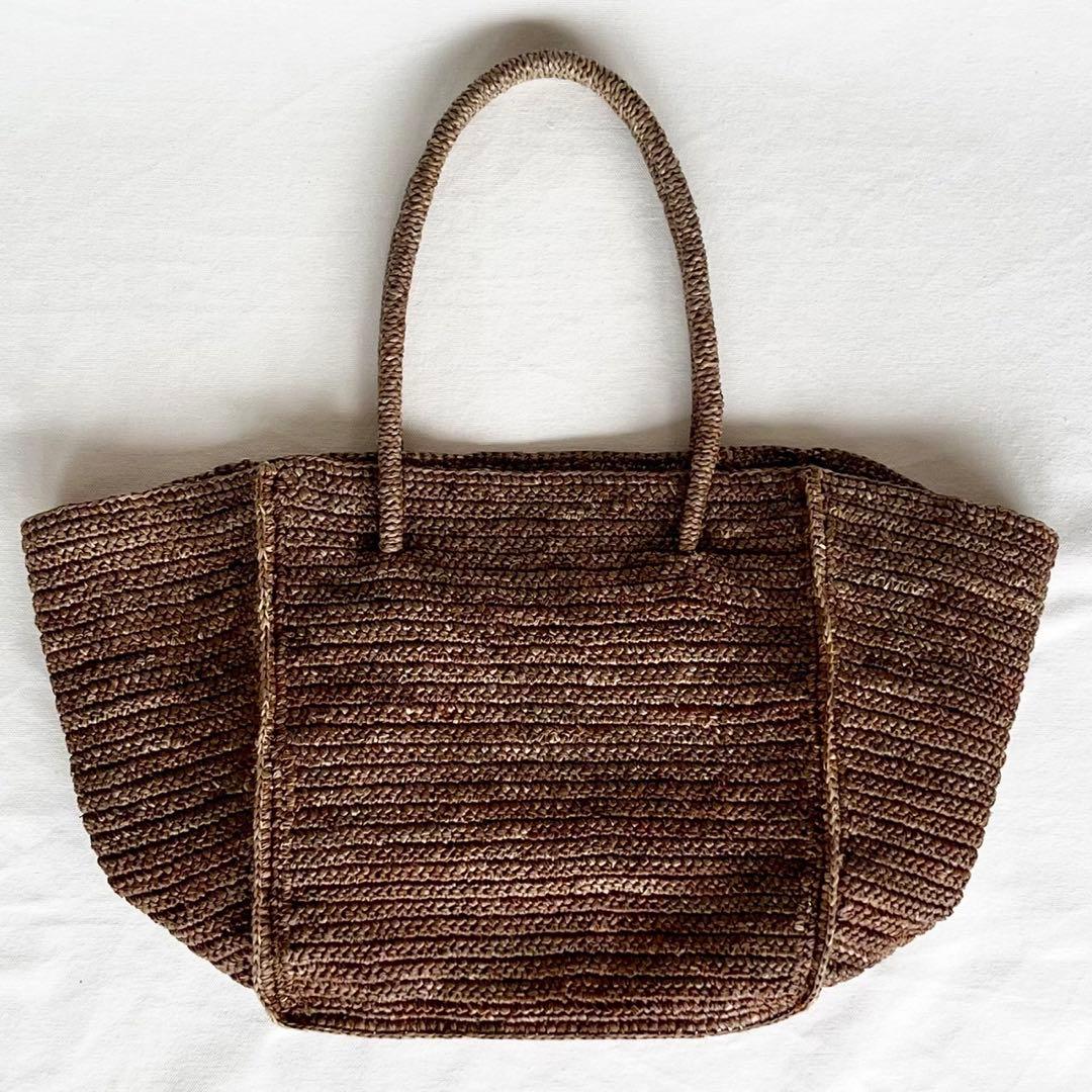 MAISON N.H PARIS/AVRIL Bag/100%ラフィア/ブラウン